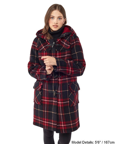 Tartan duffle coat discount