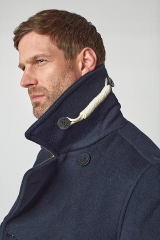 Men's Navy Teddy Pea Coat