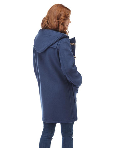 Women's Royal Blue Original Classic Fit Duffle Coat with Wooden Toggles