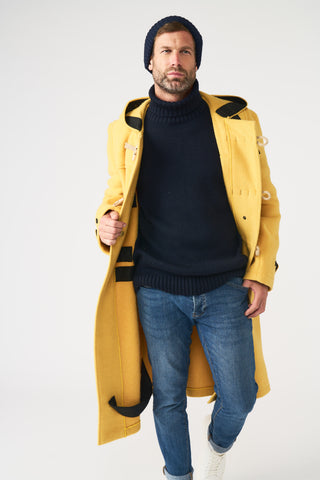 Men's Yellow Teddy Extra Long Original Duffle With Wooden Toggles