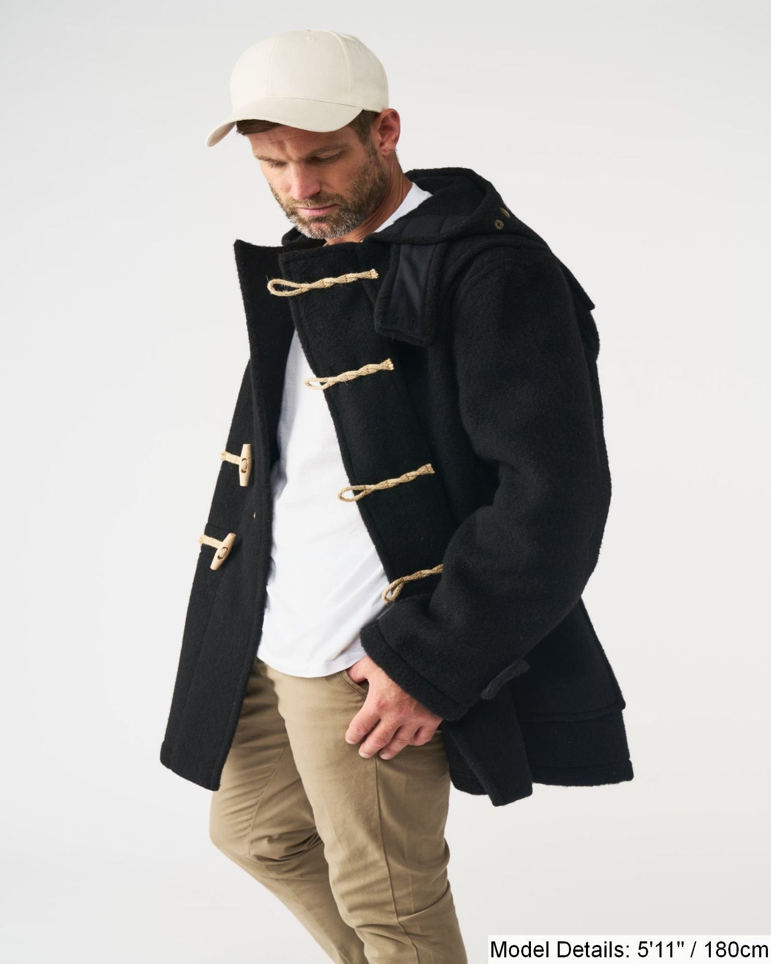 Men s Mustard London Custom Fit Convertible Duffle Coat With Original Original Montgomery USA