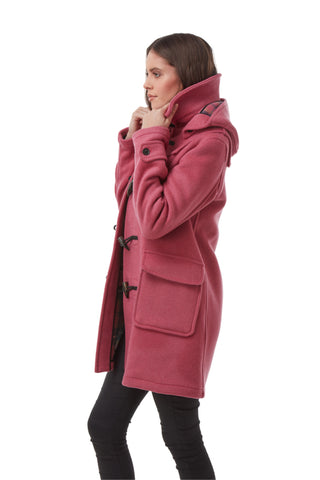 Women's Pink London Classic Fit Duffle With Horn Toggles