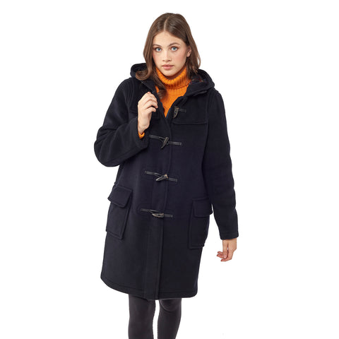 Woman's Navy Original Classic Fit Duffle Coat With Horn Toggles