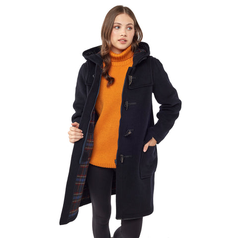 Woman's Navy Original Classic Fit Duffle Coat With Horn Toggles