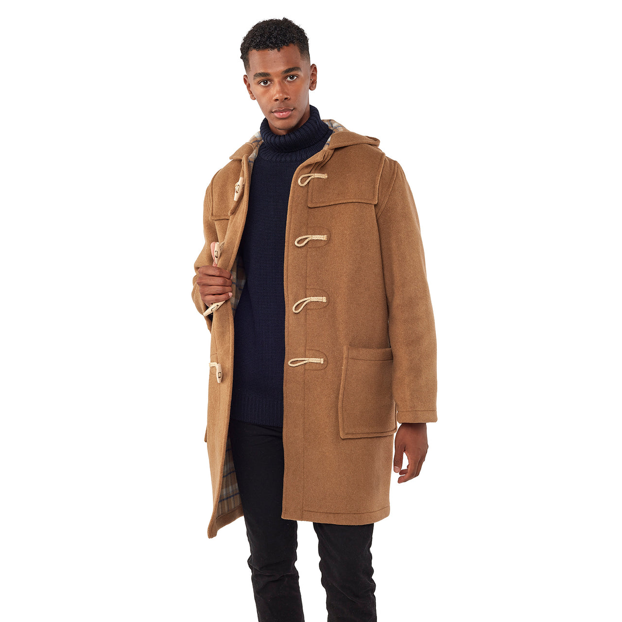 Men's Classic Fit Duffle Coat with Wooden Toggles Camel | Original