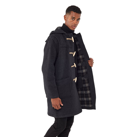 Burberry fitted sales wool duffle coat