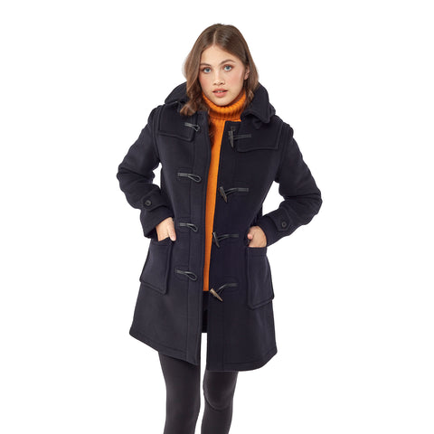 Women's London Classic Fit Duffle Coat - Navy