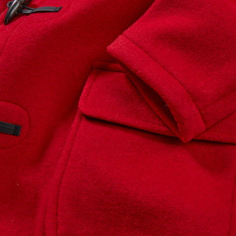 Woman's Red Original Classic Fit Duffle Coat With Horn Toggles