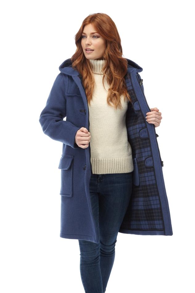 Women's Classic Fit Duffle Coat Royal Blue | Original Montgomery