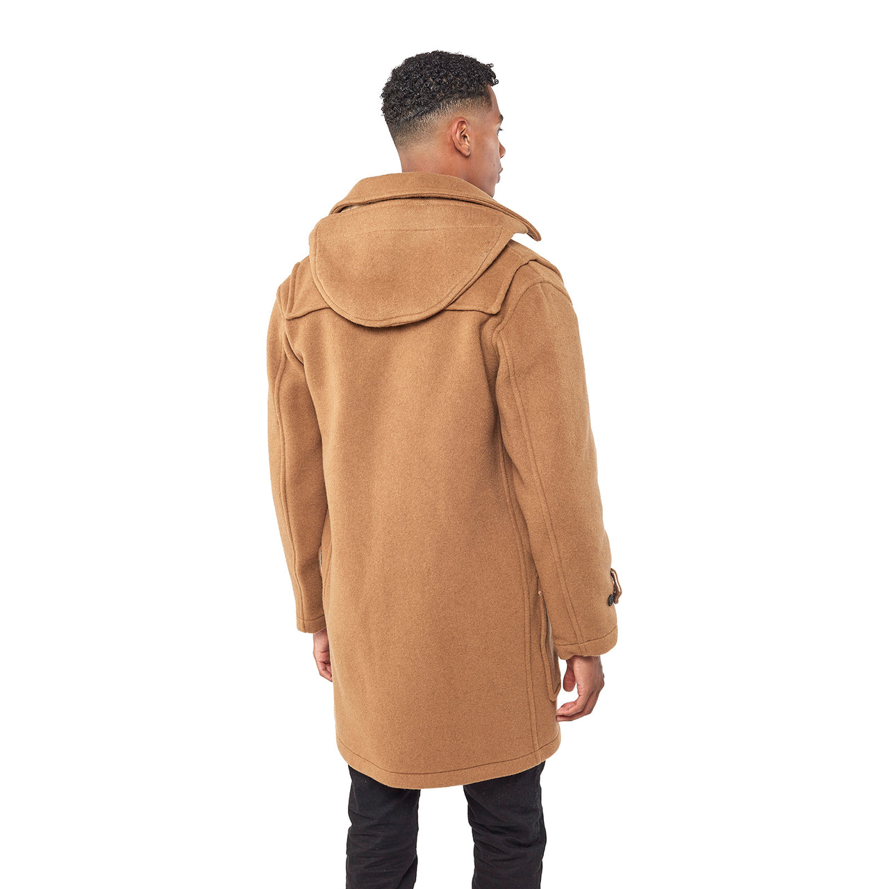 Men's Camel London Custom Fit Convertible Duffle Coat, With Original Removable Hood And Horn Toggles