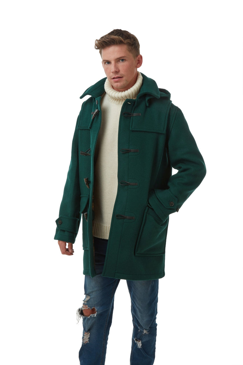 Gloverall green on sale duffle coat