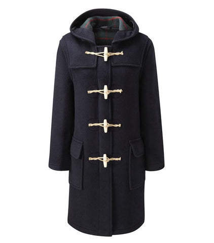 Women's Navy Original Classic Fit Duffle Coat with Wooden Toggles